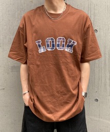 チェックロゴプリントTシャツ