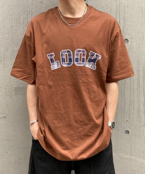 link lot（リンクロット）の「チェックロゴプリントTシャツ（Tシャツ/カットソー・メンズ・ダークグレー/ブラウン/ブラック/ホワイト・M/L）」の4枚目の写真