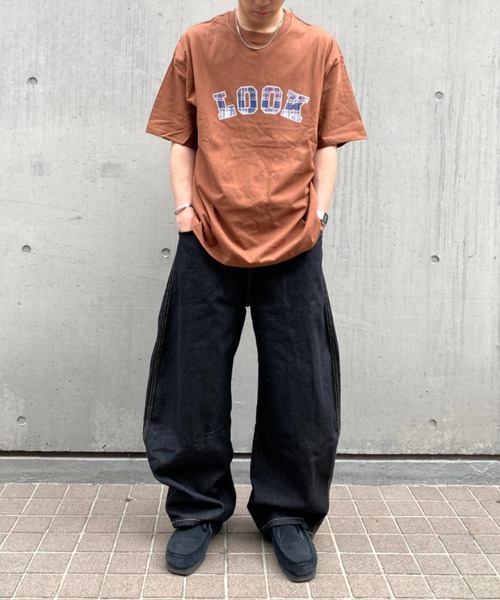 link lot（リンクロット）の「チェックロゴプリントTシャツ（Tシャツ/カットソー・メンズ・ダークグレー/ブラウン/ブラック/ホワイト・M/L）」の12枚目の写真