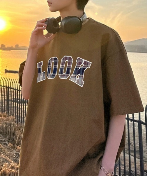 link lot（リンクロット）の「チェックロゴプリントTシャツ（Tシャツ/カットソー・メンズ・ダークグレー/ブラウン/ブラック/ホワイト・M/L）」の11枚目の写真