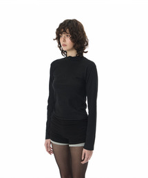 CONUNACUERA（コンヌナクエラ）の「ハーフジップロングトップ_ブラック（Tシャツ/カットソー）」