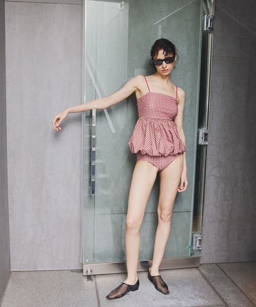 GINGHAM CHECK BALLOON SWIM WEAR（水着）｜Ameri（アメリ）の