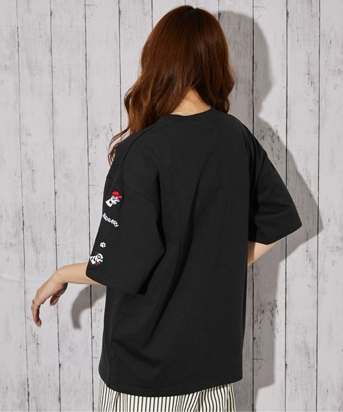 GORGE(ゴージ)の「《ドッグ刺繍×袖刺繍デザイン》Tシャツ/ストリート/春夏秋/全3色(Tシャツ/カットソー・レディース・ブラック/ホワイト/ネイビー・F)」の17枚目の写真