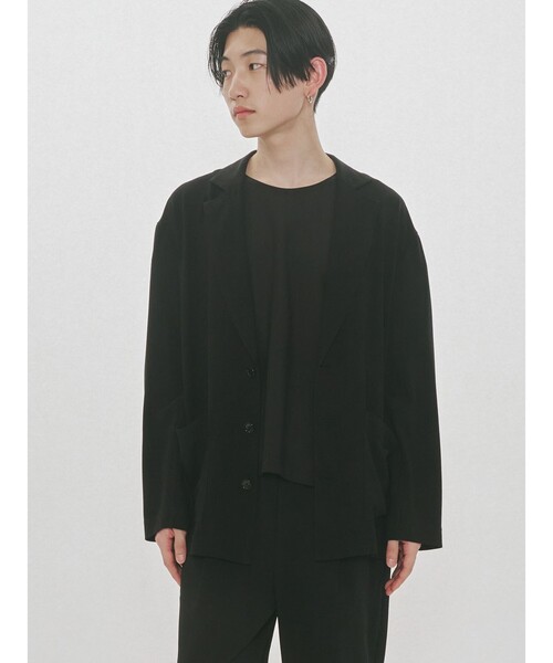 MIDIUMISOLID(ミディウミソリッド)の「MIDIUMISOLID Men’s ジャージジャケット(ダウンジャケット/コート・メンズ・ネイビー/ブラック・48)」の1枚目の写真