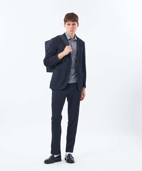 MACKINTOSH PHILOSOPHY(マッキントッシュ フィロソフィー)の「テーラードジャーシー パンツ ミニワッフル(その他パンツ・メンズ・チャコールグレー/ダークネイビー・40/38/42)」の4枚目の写真