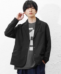 MinoriTY | 【MinoriTY】 2WAYストレッチポリサッカーオーバーサイズ3Bジャケット メンズ UVカット 速乾　家庭洗濯可能 春服(テーラードジャケット)