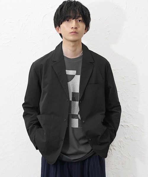 MinoriTY(マイノリティ)の「【MinoriTY】 2WAYストレッチポリサッカーオーバーサイズ3Bジャケット メンズ UVカット 速乾 家庭洗濯可能 春服(テーラードジャケット・メンズ・グレー/ブラック/ブラウン・L/M)」の6枚目の写真