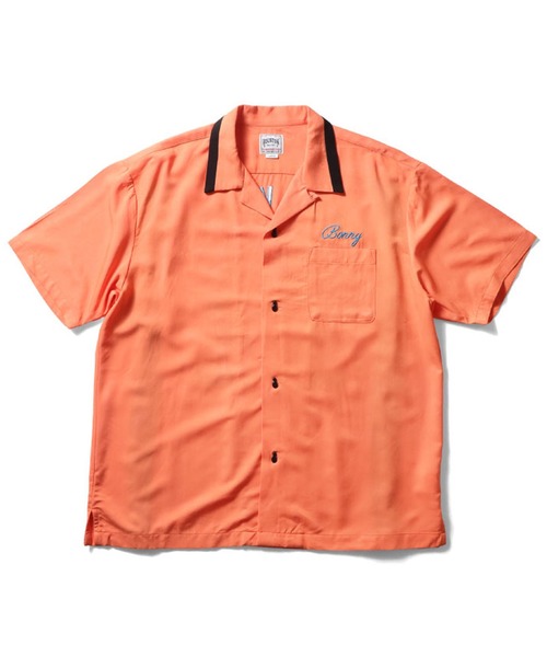 HOUSTON(ヒューストン)の「HOUSTON ボーリングシャツ(MAIKO)(シャツ/ブラウス・メンズ・パープル/ブラック/サーモンピンク・X-LARGE/MEDIUM/XX-LARGE/LARGE)」の3枚目の写真