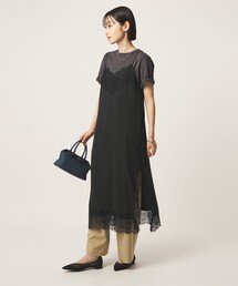 セール】［size SHORT/TALLあり］フィブリル Vネック オールインワン