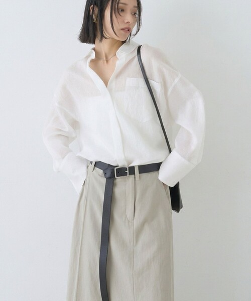 Rouge vif（ルージュヴィフ）の「【ATELIER AMBOISE/アトリエ アンボワーズ】WILLER/レザーベルト（ベルト・レディース・キャメル/ブラック・フリー）」の6枚目の写真
