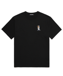 MINI BASEBALL BAER オーバーサイズ 半袖Tシャツ (VNDTS217) ブラック