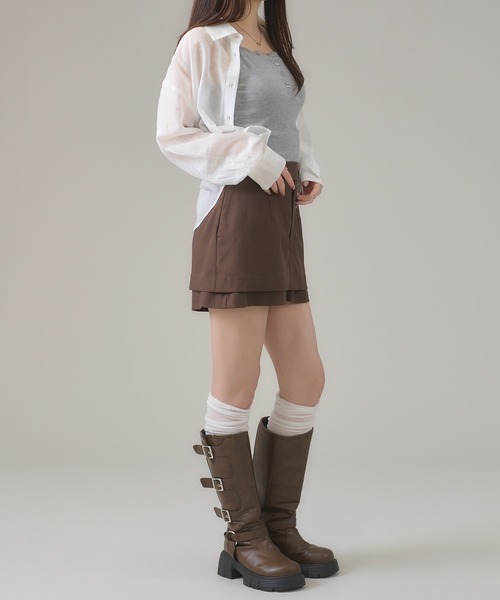 apres jour mignon（アプレジュールミニョン）の「シアー楊柳ブラウス（シャツ/ブラウス・レディース・ブルー/オフホワイト/ピンク/イエロー・LARGE/フリー）」の15枚目の写真