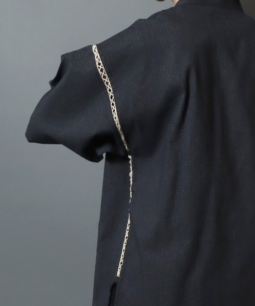 ANPAS（アンパス）の「Men’s JINBEI Set / 甚平 メンズ 羽織り 和装 浴衣 夏 ルームウェア ワンマイル 父の日 ギフト プレゼント 部屋着 セットアップ（浴衣・メンズ・ネイビー系1/ブラック系2/グレー系2/ブラック系1/ブラック系3/グレー系1・M/L/LL）」の22枚目の写真