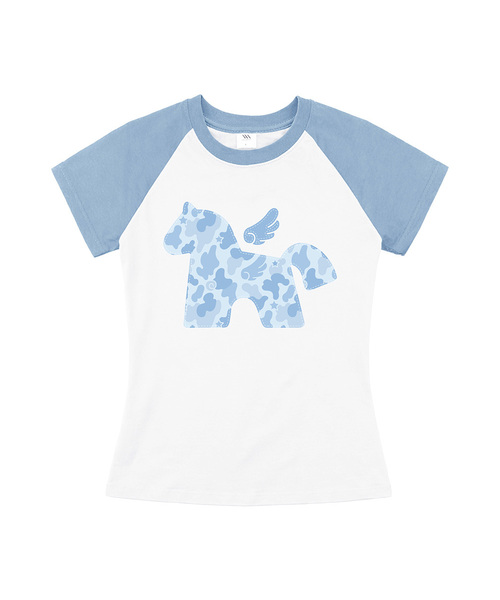 VENHIT(ベンヒット)の「エンジェルカモフォニー レグランスリムフィット 半袖Tシャツ(Tシャツ/カットソー・レディース・マジェンタ/スカイブルー/ライム・SMALL/MEDIUM/LARGE)」の1枚目の写真