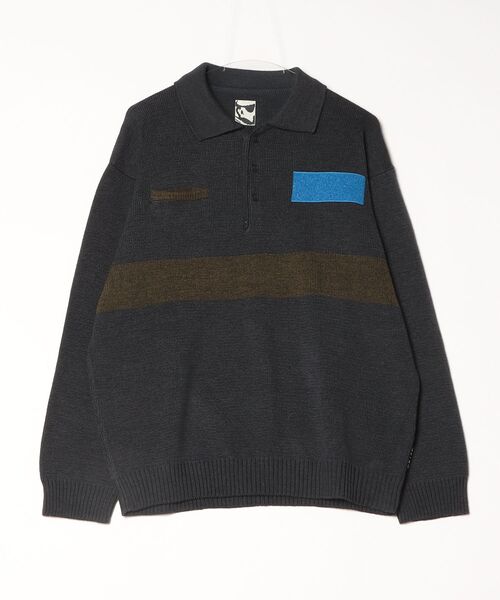fridge（フリッジ）の「【GR10K】ジーアールテンケーPolo Workwear（ニット/セーター・メンズ・レッド系その他/ダークグレー・LARGE/X-LARGE）」の2枚目の写真