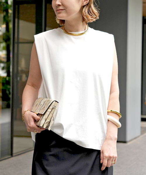 Smooth Tuck Tシャツ（Tシャツ/カットソー）｜Deuxieme Classe