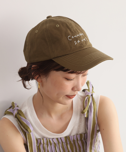 SLOBE IENA(スローブイエナ)の「Lundi SLOBE別注 ロゴCAP(キャップ・レディース・カーキ/レッド/ネイビー・FREE)」の5枚目の写真