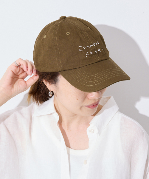 SLOBE IENA(スローブイエナ)の「Lundi SLOBE別注 ロゴCAP(キャップ・レディース・カーキ/レッド/ネイビー・FREE)」の8枚目の写真