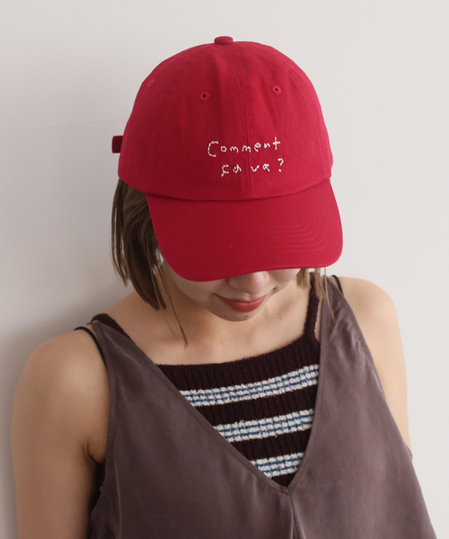 SLOBE IENA(スローブイエナ)の「Lundi SLOBE別注 ロゴCAP(キャップ・レディース・カーキ/レッド/ネイビー・FREE)」の16枚目の写真