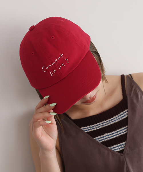 SLOBE IENA(スローブイエナ)の「Lundi SLOBE別注 ロゴCAP(キャップ・レディース・カーキ/レッド/ネイビー・FREE)」の17枚目の写真