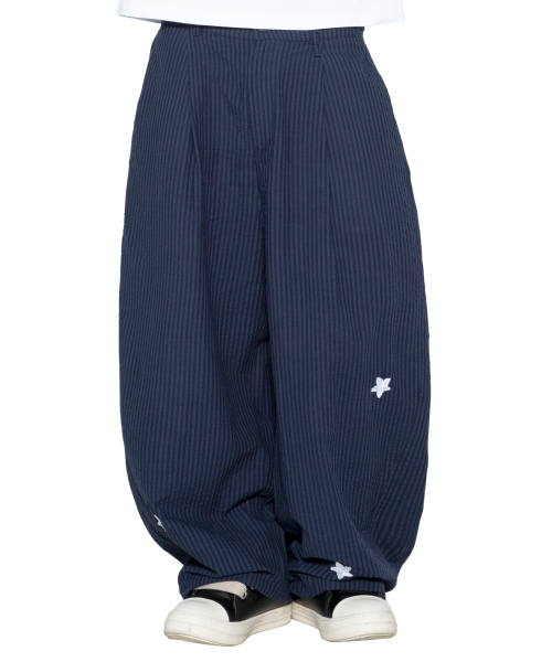 GLACK(グラック)の「GZP005 コズミックフラワーシアサーカーパンツ (ネイビー)(スウェットパンツ・レディース・その他・MEDIUM/LARGE/SMALL)」の1枚目の写真