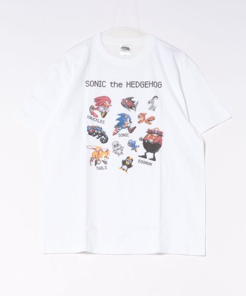 Rendez-Vous(ランデヴー)の「【 SONIC 】ソニック・ザ・ヘッジホッグ プリントTシャツ ソニック 26S4(Tシャツ/カットソー・レディース・ホワイト/オフホワイト・LARGE)」の2枚目の写真