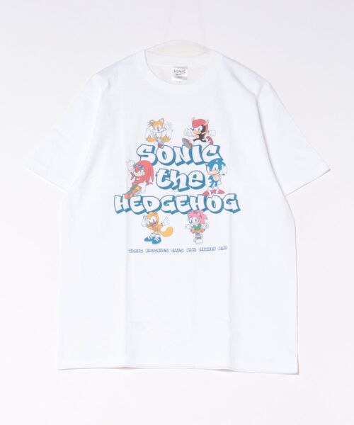 Rendez-Vous(ランデヴー)の「【 SONIC 】ソニック・ザ・ヘッジホッグ プリントTシャツ ソニック 26S4(Tシャツ/カットソー・レディース・ホワイト/オフホワイト・LARGE)」の1枚目の写真
