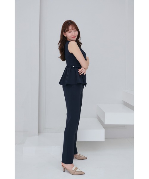 Her lip to（ハーリップトゥー）の「Pearl Button Flap Set-Up（セットアップ・レディース・ネイビー/ホワイト系・M/S）」の6枚目の写真