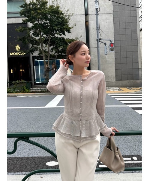 Her lip to（ハーリップトゥー）の「Pearl Button Flap Set-Up（セットアップ・レディース・ネイビー/ホワイト系・M/S）」の16枚目の写真