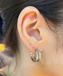 parallel hoop pierce/【ハワイアンジュエリー】【サージカルステンレス】【金属アレルギー対応】【IRIEBEACH / アイリービーチ】つけっぱなしOK
