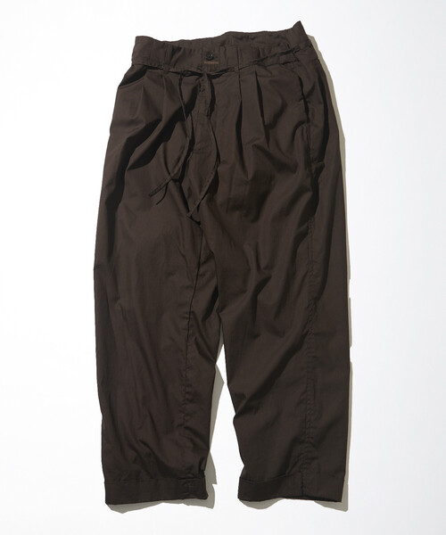 CAHLUMN(カウラム)の「CAHLUMN/カウラム Broadcloth 2Tuck Trousers(チノパンツ・メンズ・ブラウン/ネイビー・MEDIUM/LARGE/X-LARGE/XX-LARGE)」の1枚目の写真