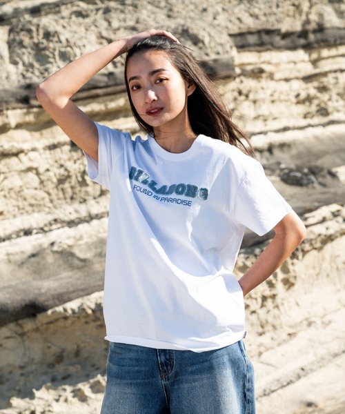 BILLABONG(ビラボン)の「BILLABONG ウィメンズ DENIM APPRIQUE BOY FIT TEE Tシャツ 【2026年夏モデル】(Tシャツ/カットソー・レディース・オフホワイト/ブルー系その他/イエロー系その他/ホワイト・LARGE/MEDIUM)」の1枚目の写真