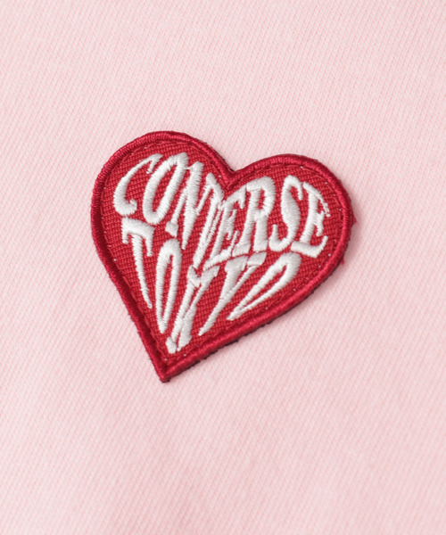 CONVERSE TOKYO(コンバーストウキョウ)の「HEART LOGO PATCH TEE(Tシャツ/カットソー・レディース・ピンク/ホワイト/ブラック・FREE)」の8枚目の写真