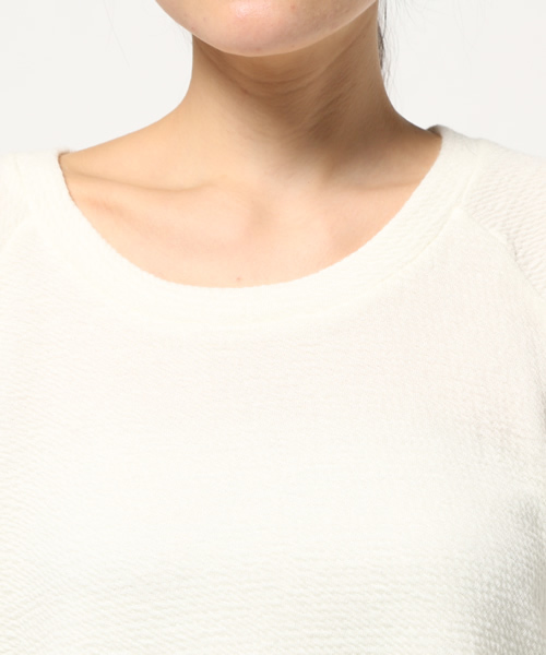OUTLET(アウトレット)の「【Discoat Parisien】ニットソー後ロシフォンP/O(Tシャツ/カットソー・レディース・ネイビー/オフホワイト/杢グレー・LARGE/MEDIUM)」の7枚目の写真