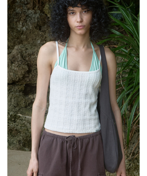 Kijun(キジュン)の「Crinkled Knit Tank Top Off-White(Tシャツ/カットソー・レディース・その他・MEDIUM/SMALL)」の2枚目の写真