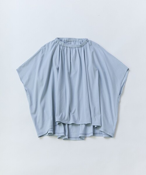 LOISIR（ロワズィール）の「コットン天竺ギャザーディテールプルオーバー（Tシャツ/カットソー・レディース・サックスブルー/ブラック/ホワイト・FREE）」の2枚目の写真