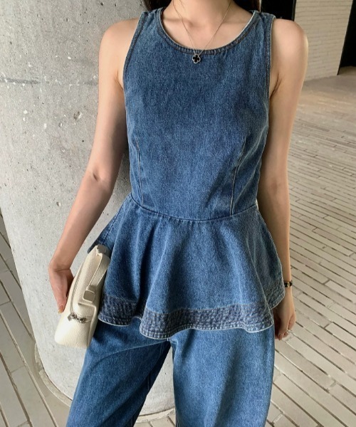 FAVORITO(ファヴォリート)の「デニムセットアップ(セットアップ・レディース・ブルー・M/S/L)」の8枚目の写真