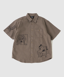 by Parra Crooked face short sleeve shirt
