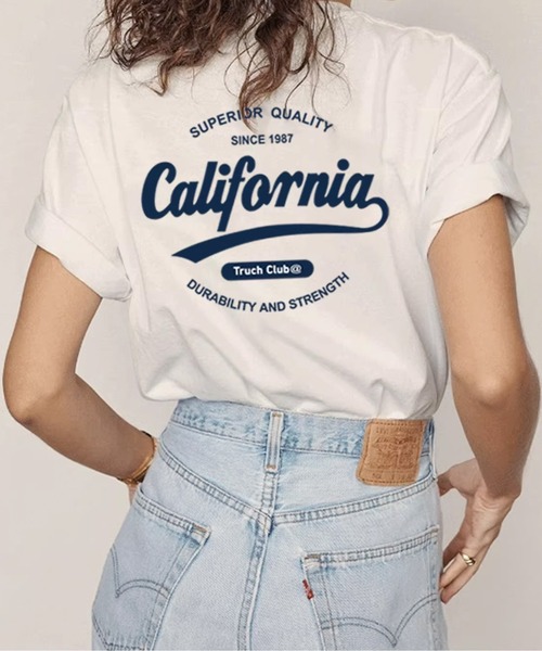 AMELY(エミリー)の「WロゴTシャツ(Tシャツ/カットソー・レディース・グレー/ホワイト・フリー)」の4枚目の写真