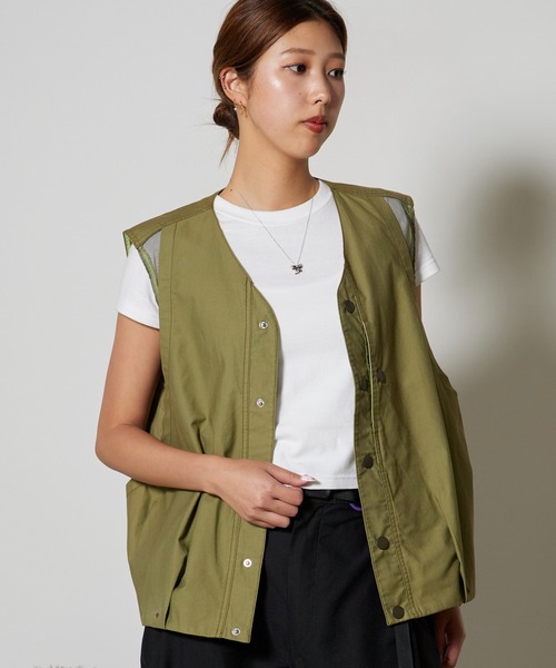 Garance et VioLette(ギャランスエトヴィオレット)の「Garance et VioLette/ギャランスエトヴィオレット hunting vest ハンティングベスト 秋 秋服 2026年秋冬(ベスト・レディース・ブラック/カーキ・2)」の21枚目の写真
