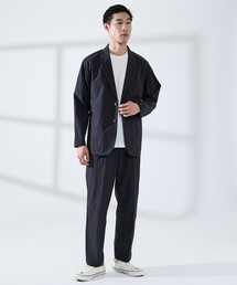 ABAHOUSE GRAY | 【上下2点セット/WEB限定】360°ストレッチ リップストップ リラックス セットアップ/ 吸水速乾 / 遮熱 / UVカット(セットアップ)