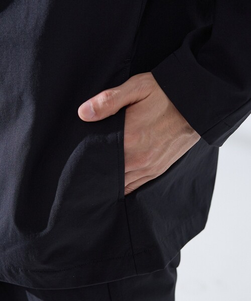ABAHOUSE GRAY(アバハウスグレイ)の「【上下2点セット/WEB限定】360°ストレッチ リップストップ リラックス セットアップ/ 吸水速乾 / 遮熱 / UVカット(セットアップ・メンズ・チャコールグレー/ネイビー/ブラック・44/50/48/46)」の4枚目の写真