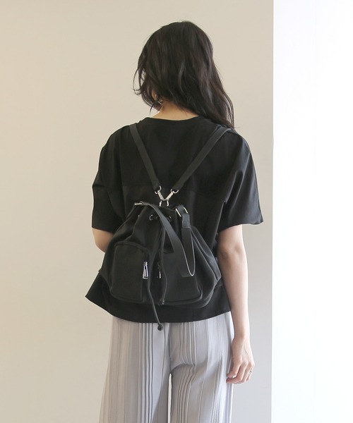 No one knows(ノーワンノーズ)の「ZOZO限定 2way巾着バッグ(バックパック/リュック・レディース・ブラウン/ブラック・FREE)」の9枚目の写真