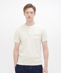 《WEB&DEPOT限定》HONEYCOMB WAFFLE HENLEY NECK T-SHIRT / ハニカム ワッフル ヘンリーネック 半袖Tシャツ / AVIREX / アヴィレックス