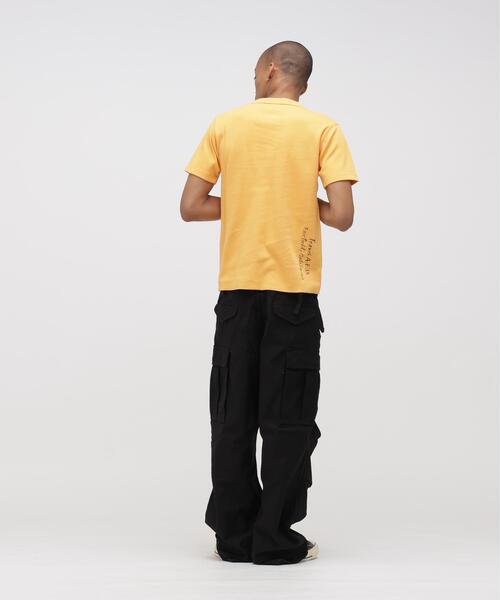 AVIREX(アヴィレックス)の「《WEB&DEPOT限定》HONEYCOMB WAFFLE HENLEY NECK T-SHIRT / ハニカム ワッフル ヘンリーネック 半袖Tシャツ / AVIREX / アヴィレックス(Tシャツ/カットソー・メンズ・チャコールグレー/オレンジ/ブラック/ホワイト系2・M/XL/2XL/L/S)」の9枚目の写真