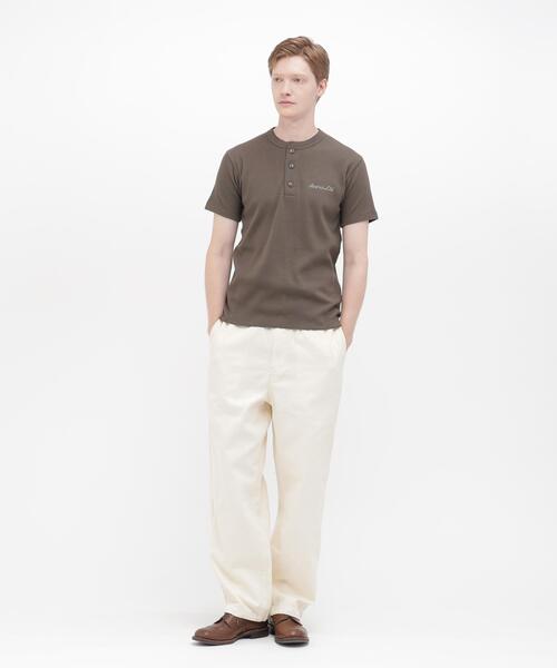 AVIREX(アヴィレックス)の「《WEB&DEPOT限定》HONEYCOMB WAFFLE HENLEY NECK T-SHIRT / ハニカム ワッフル ヘンリーネック 半袖Tシャツ / AVIREX / アヴィレックス(Tシャツ/カットソー・メンズ・チャコールグレー/オレンジ/ブラック/ホワイト系2・M/XL/2XL/L/S)」の15枚目の写真