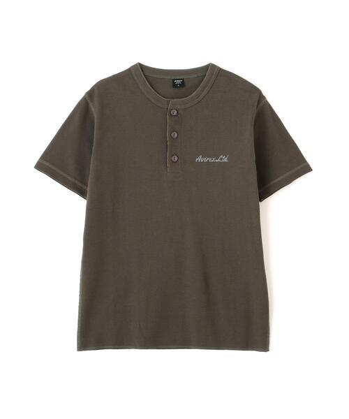 AVIREX(アヴィレックス)の「《WEB&DEPOT限定》HONEYCOMB WAFFLE HENLEY NECK T-SHIRT / ハニカム ワッフル ヘンリーネック 半袖Tシャツ / AVIREX / アヴィレックス(Tシャツ/カットソー・メンズ・チャコールグレー/オレンジ/ブラック/ホワイト系2・M/XL/2XL/L/S)」の22枚目の写真