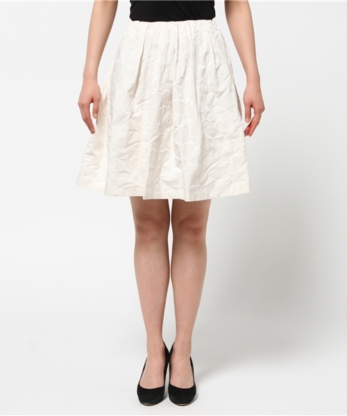 LIMITLESS LUXURY（リミットレスラグジュアリー）の「JQメモリータックスカート◆（スカート・レディース・ブラック/カーキ/ホワイト・34/36）」の4枚目の写真