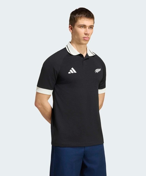 か12★ NIKE CRFU ラガーシャツ ポロシャツ ラグビーシャツ ブラック adidas（アディダス）の「オールブラックス ラグビー ポロシャツ