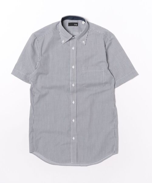 TAKA-Q(タカキュー)の「ワイシャツ メンズ ノンアイロン 綿混 ボタンダウン 半袖 ビジネス ドレス NEWスタンダードフィット(ビジネスシャツ・メンズ・ネイビー・LARGE/MEDIUM/X-LARGE/3L/S)」の2枚目の写真